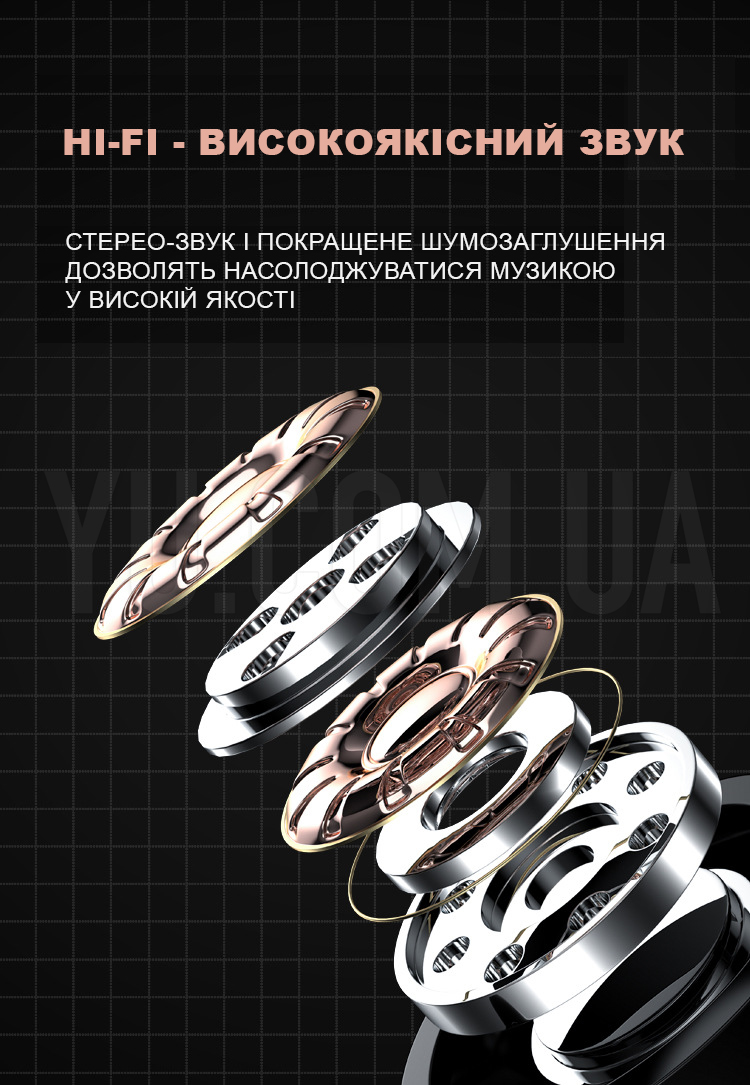 Бездротові bluetooth-навушники із цифровим боксом індикатора заряду TWS YD04 Бездротові bluetooth-навушники із цифровим боксом індикатора заряду TWS YD04
